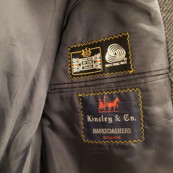 Vintage Polo Ralph Lauren 40R Herringbone Sports Coat Jacket UK Woven USA Made - Picture 3 of 6